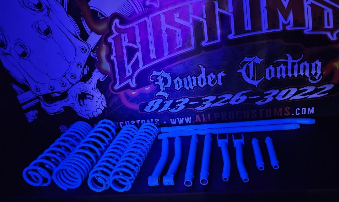 Glow blue suspension springs