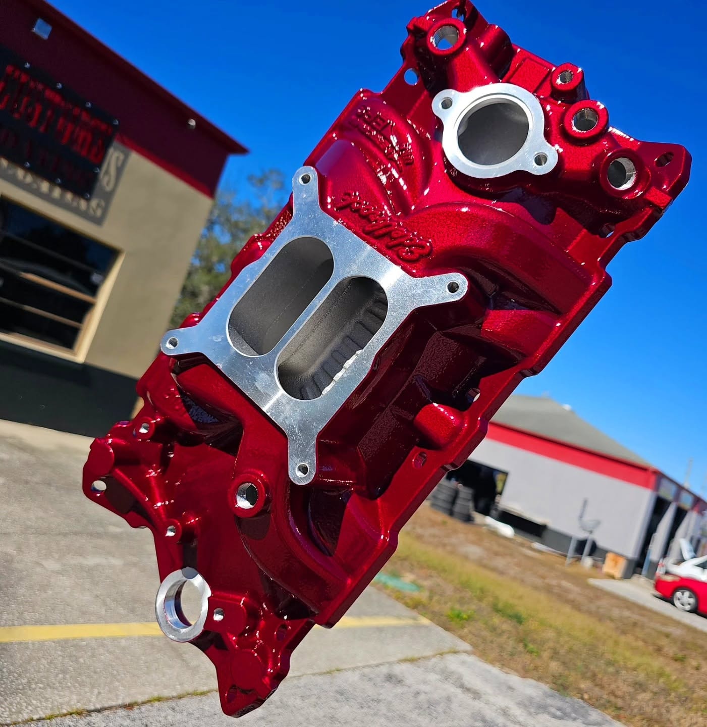Candy red intake manifold