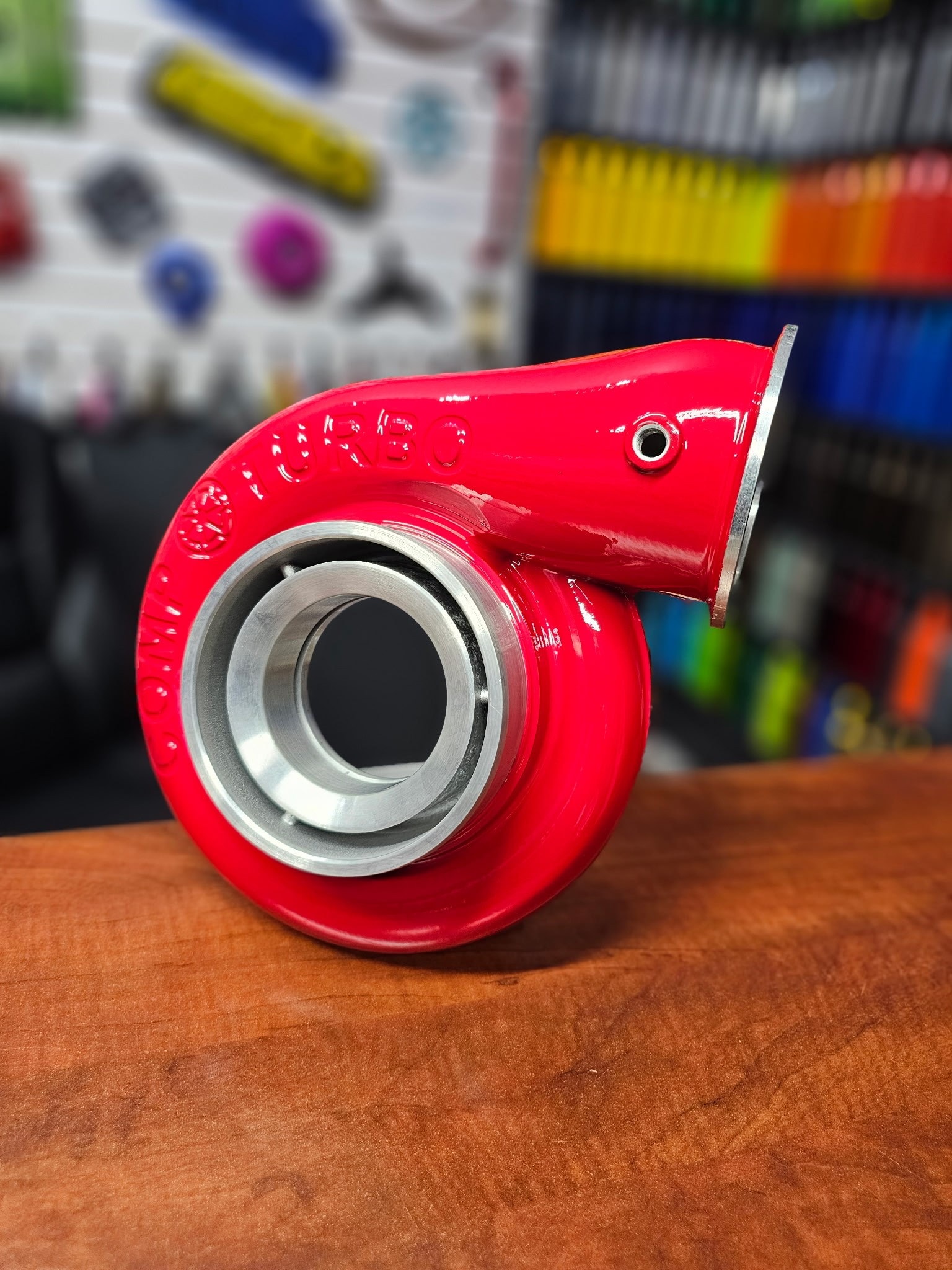 Candy red turbo housing