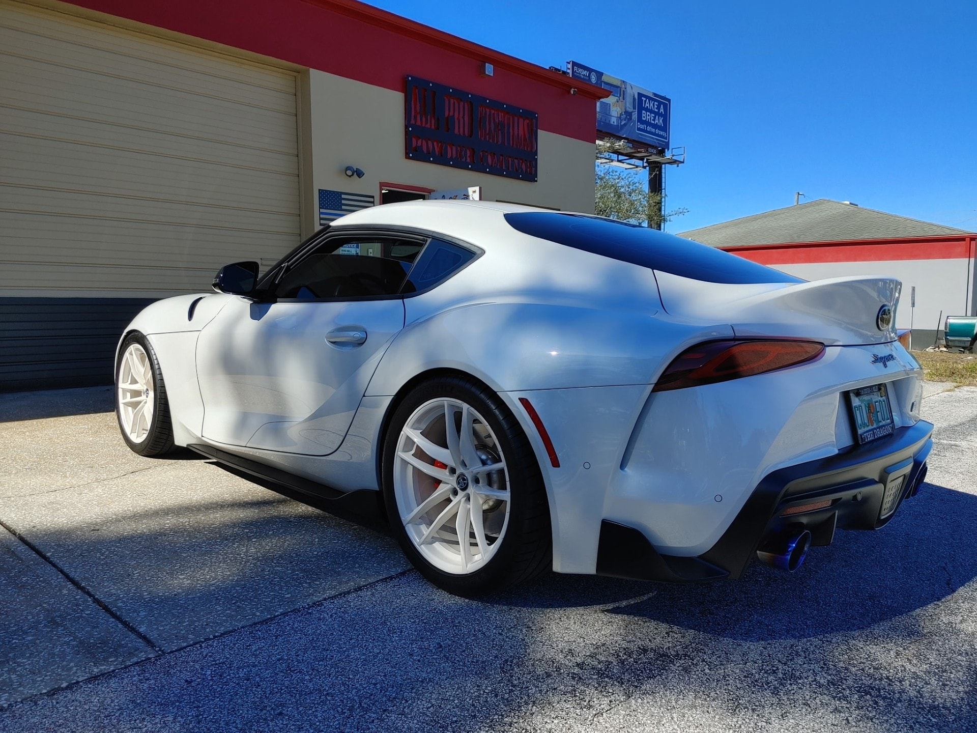 Toyota Supra white wheels