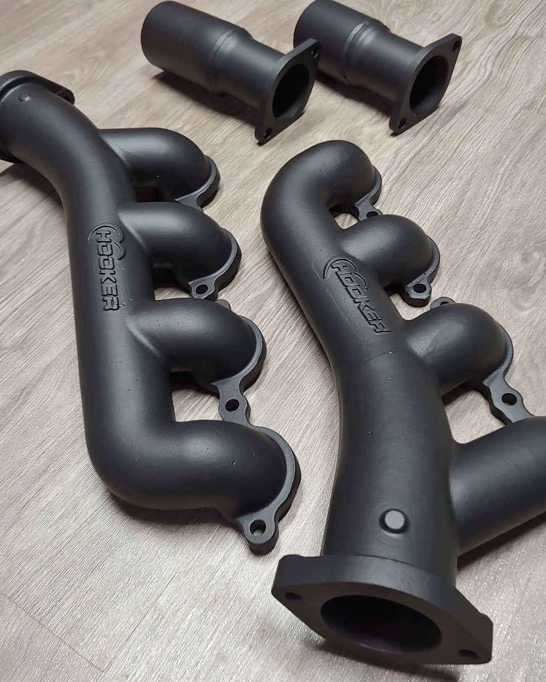 Hooker black exhaust manifolds