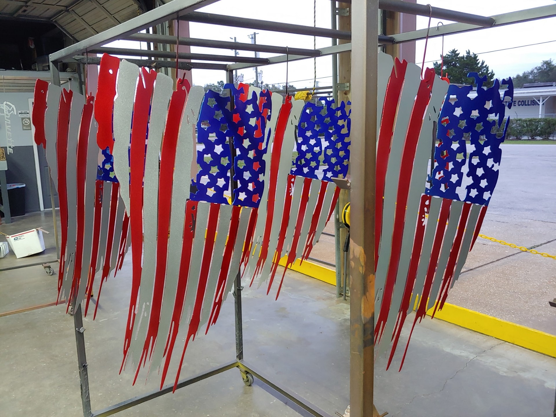 Patriotic flag art