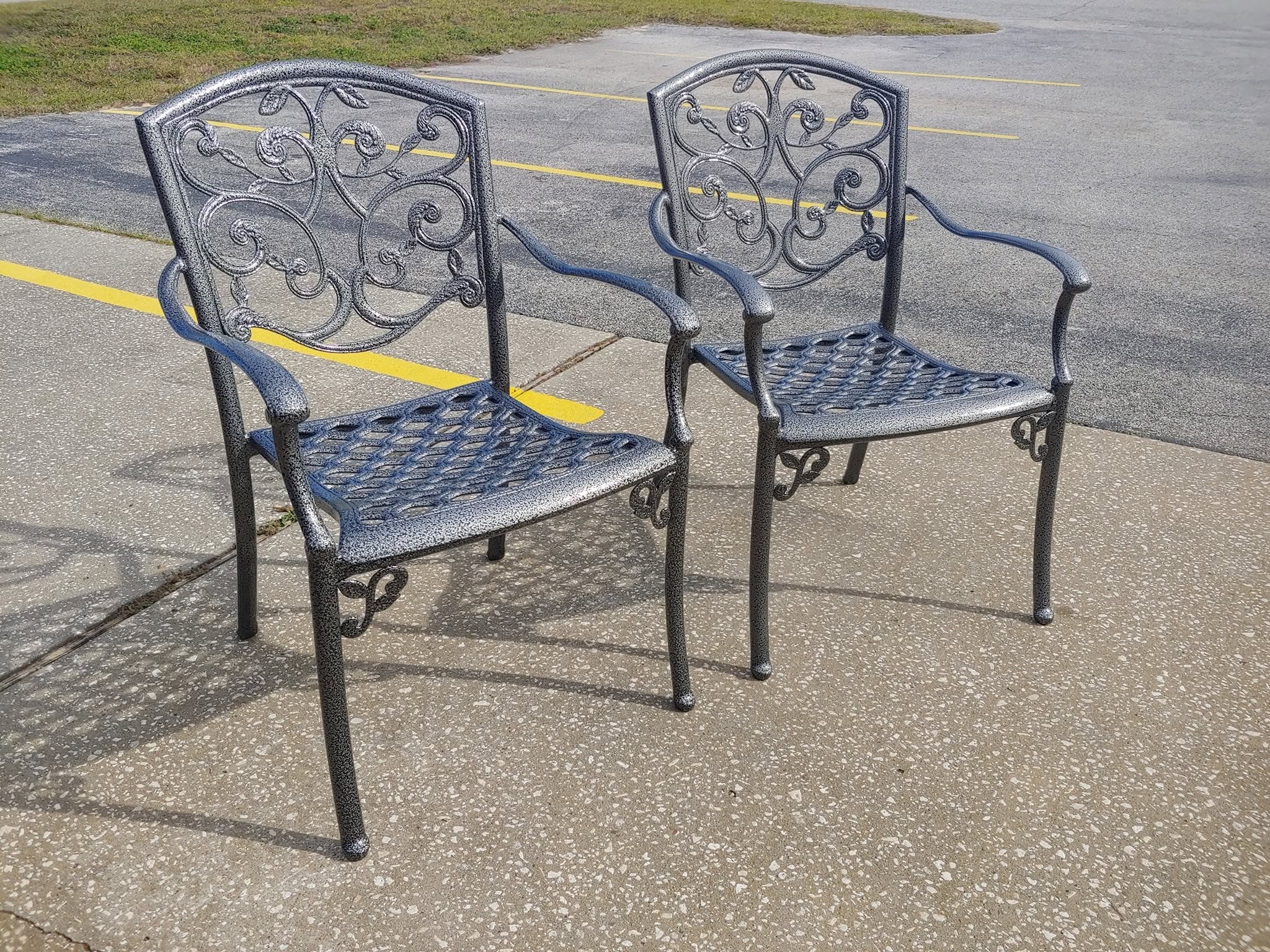 Powder coated patio chairs