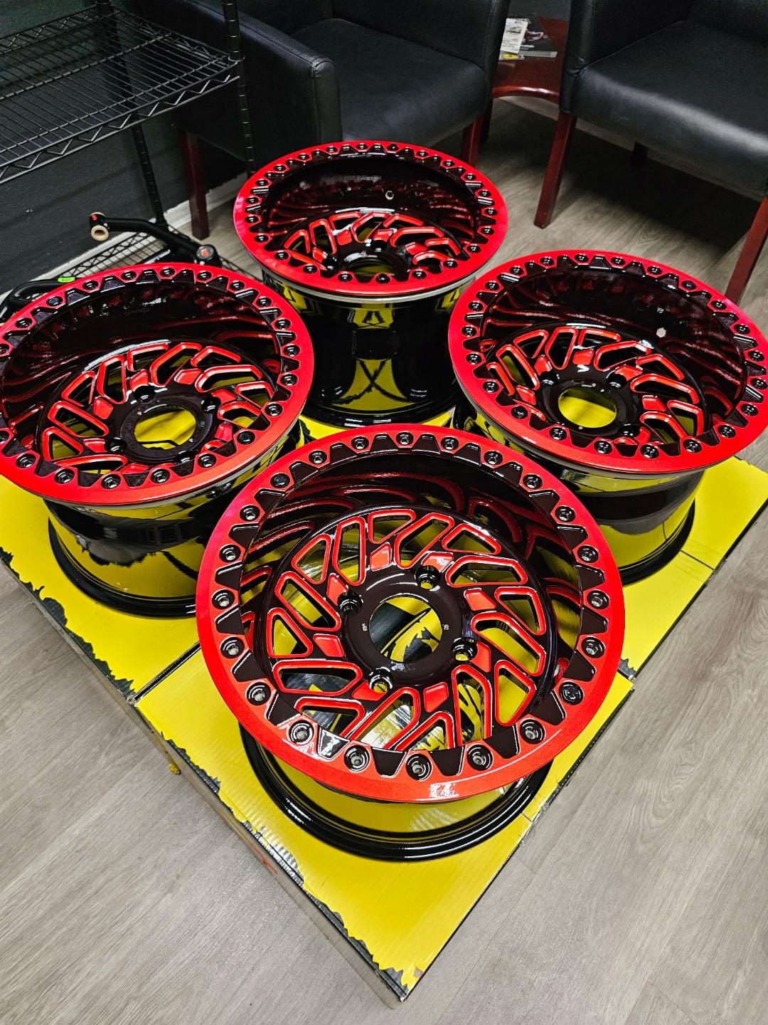 Copper bronze multi-spoke wheel