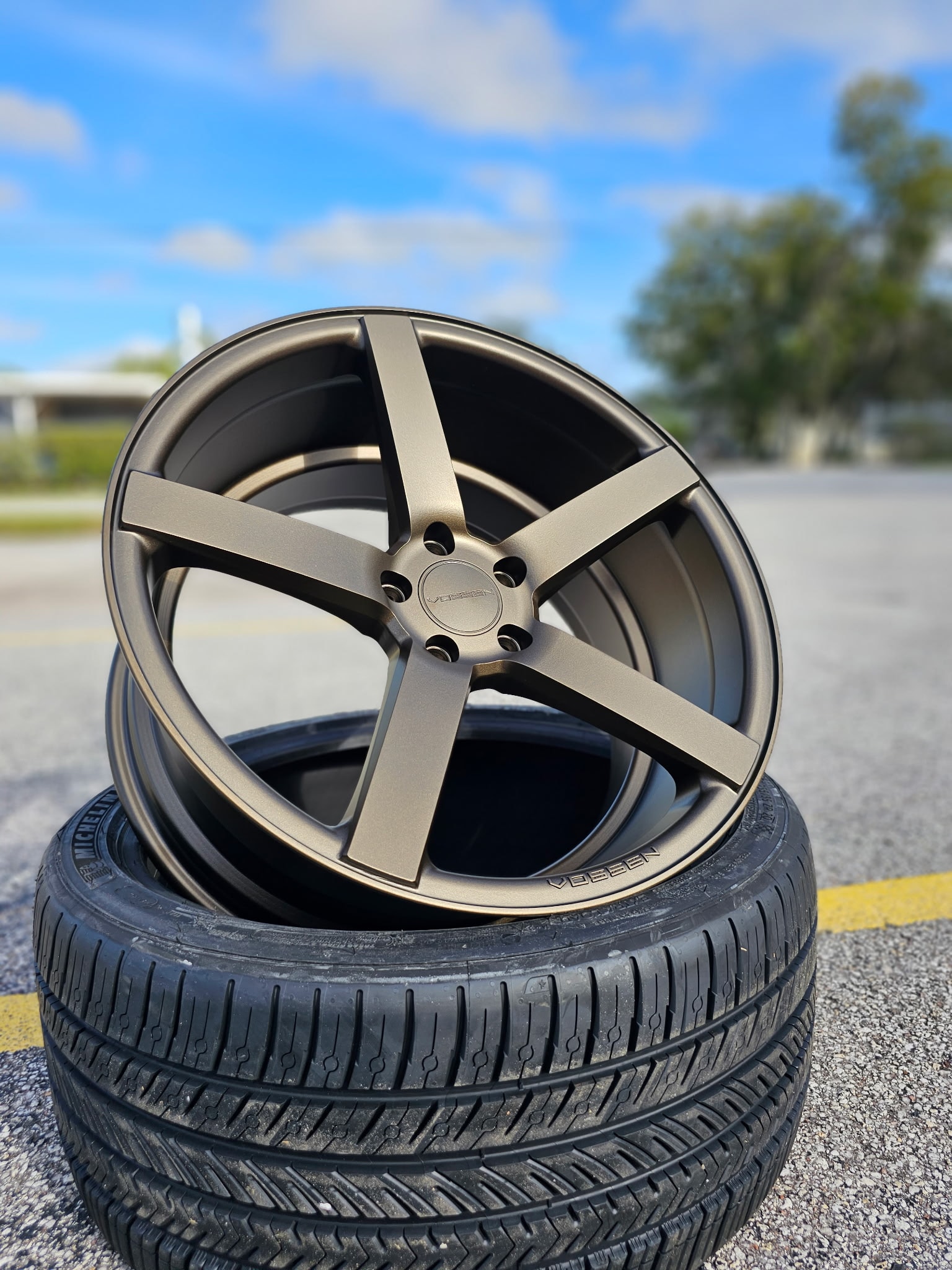Matte bronze Vossen wheel