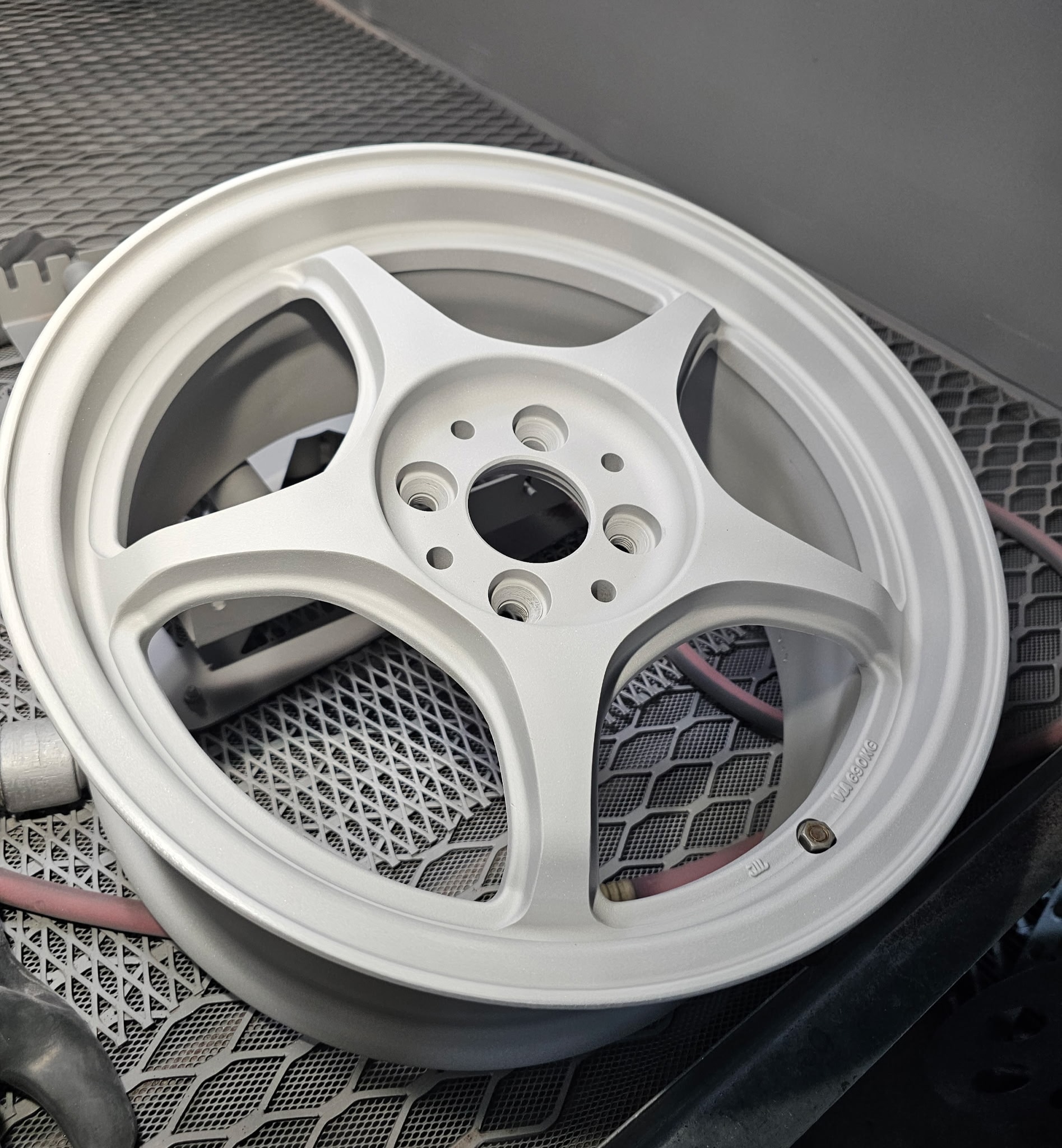Media blasting automotive parts